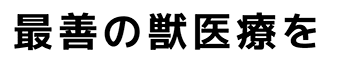 最善の獣医療を